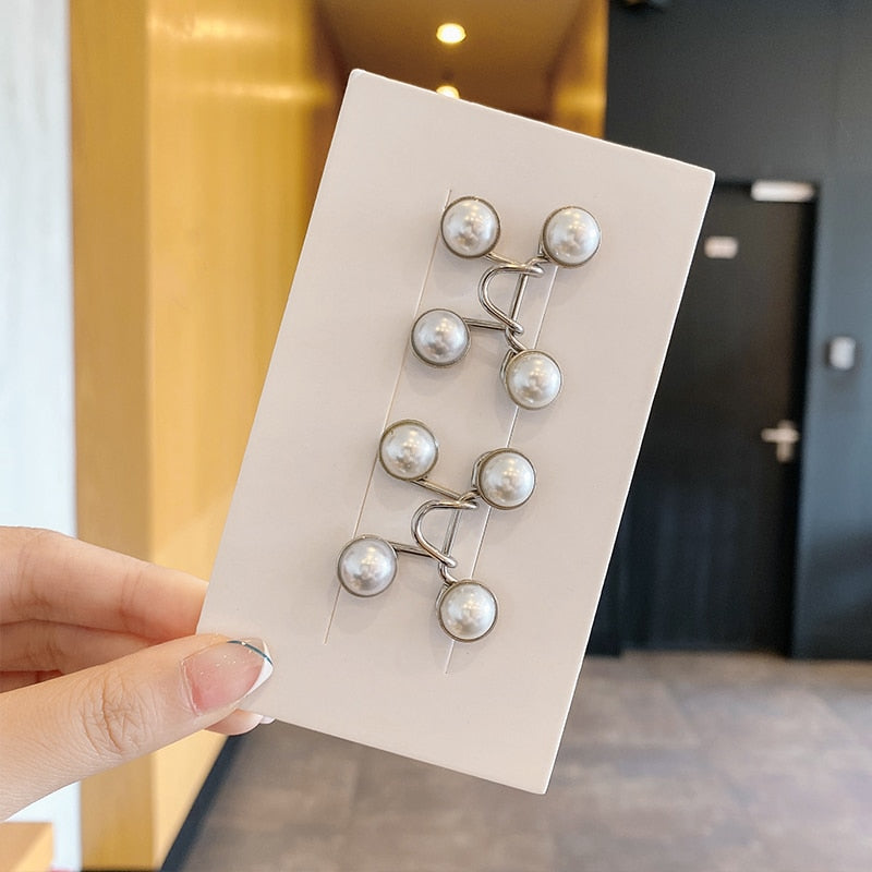 Women's Brooch Set Tighten Waist Brooches for Women Skirt Pants Jeans Adjustable Waist Clip Metal Pins Clothing Accessories