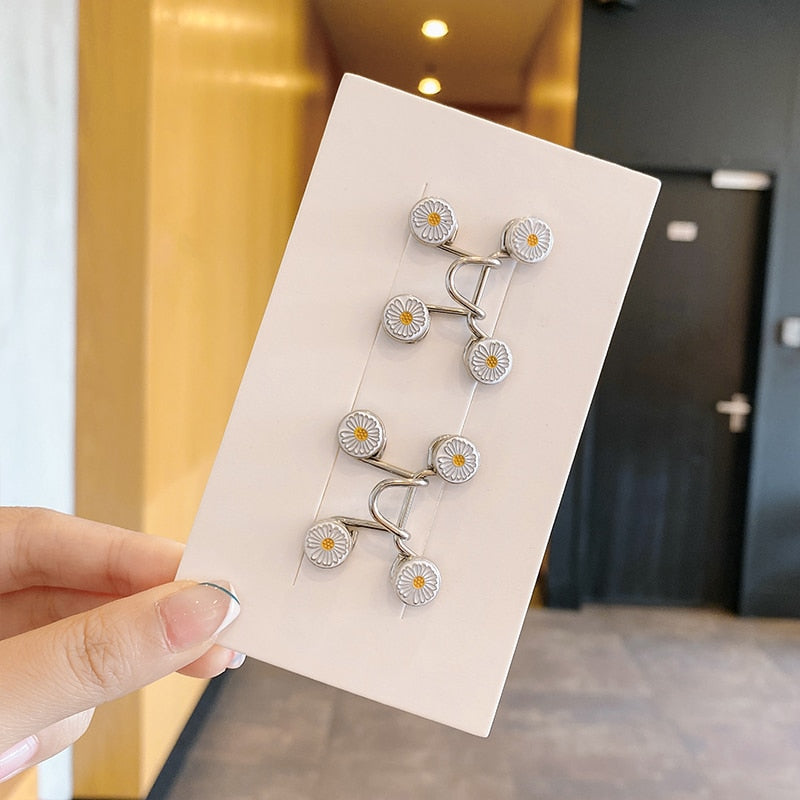 Women's Brooch Set Tighten Waist Brooches for Women Skirt Pants Jeans Adjustable Waist Clip Metal Pins Clothing Accessories