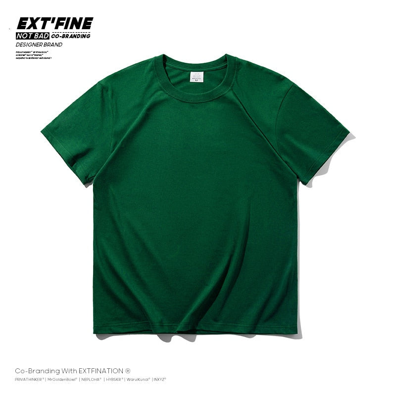 Privathinker 100% Dense Cotton Short Sleeve T-shirt Men 2022 Summer Casual Tshirt Harajuku T Shirt Tops Tee Men's Clothing