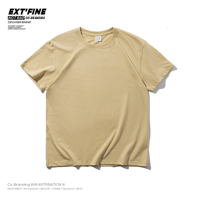 Privathinker 100% Dense Cotton Short Sleeve T-shirt Men 2022 Summer Casual Tshirt Harajuku T Shirt Tops Tee Men's Clothing