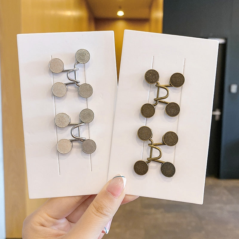 Women's Brooch Set Tighten Waist Brooches for Women Skirt Pants Jeans Adjustable Waist Clip Metal Pins Clothing Accessories