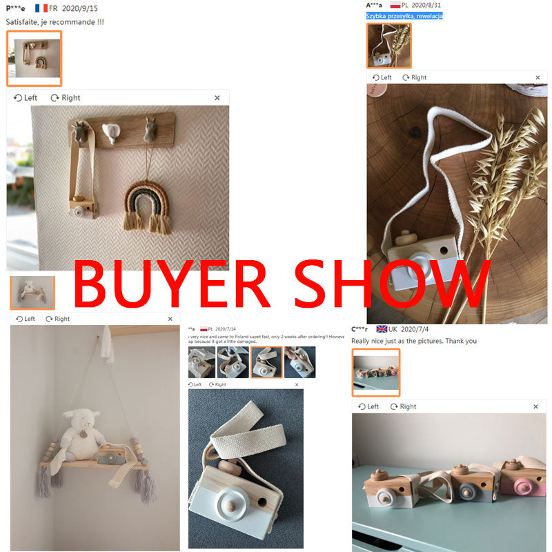 Let's Make 1pc Wooden Baby Toys Fashion Camera Pendant Montessori Toys For Children Wooden DIY Presents Nursing Gift Baby Block