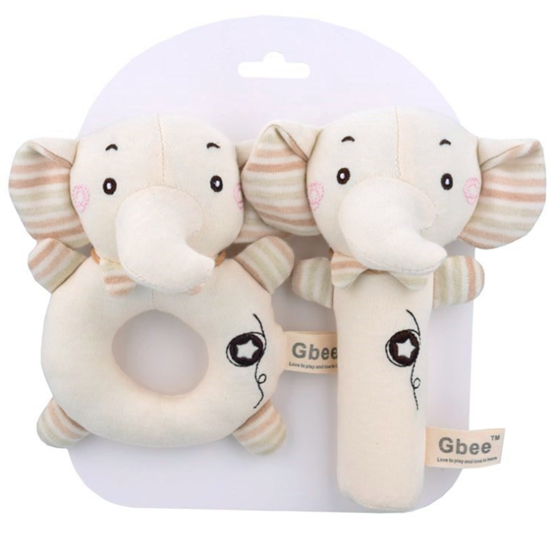 Newborn Baby Rattles Rabbit Bear Grab Ability Training Toys Infant Stroller Bed Hanging Bell Plush Dolls игрушки для детей