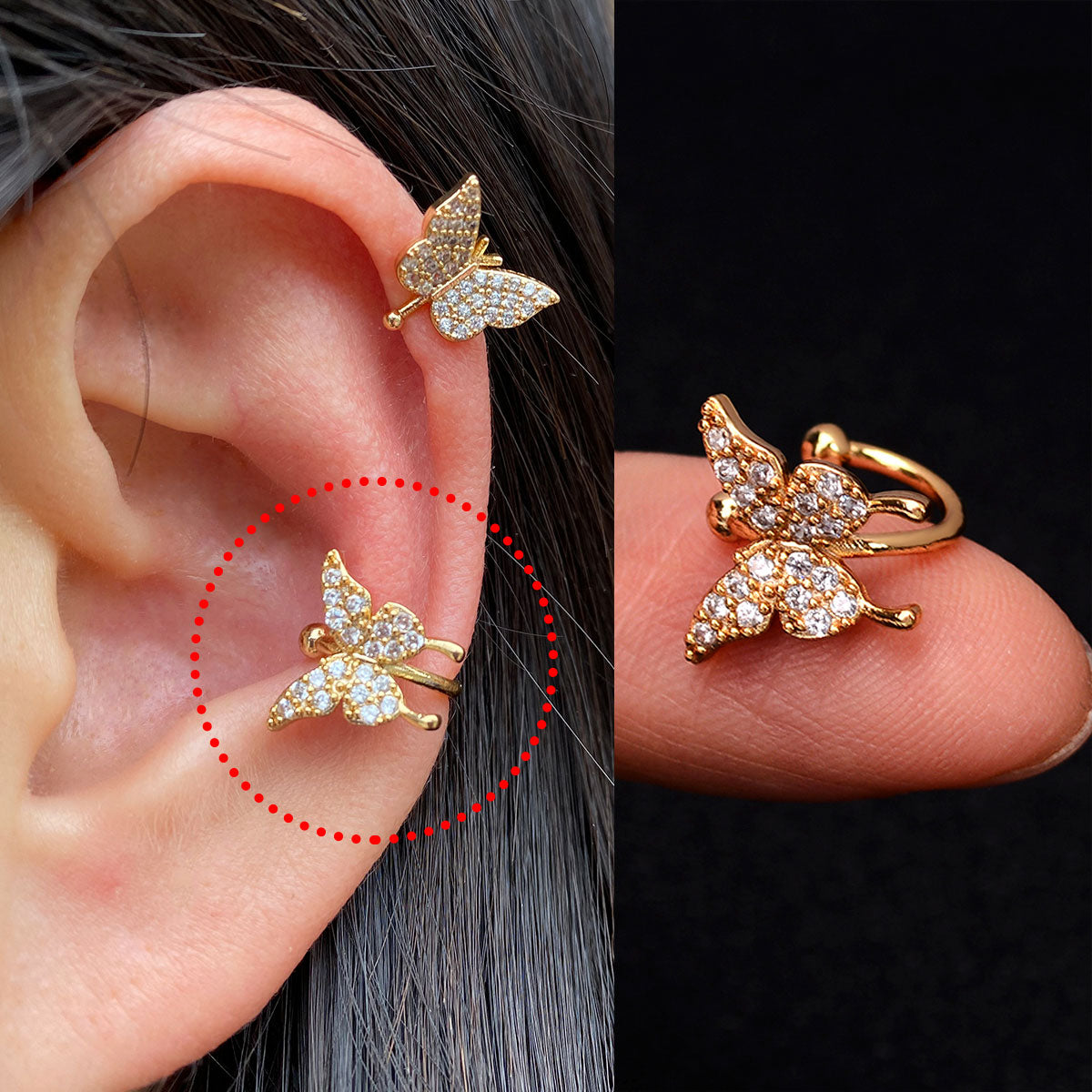 1Pc Helix Cartilage Conch Fake Without Piercing Ear Cuffs Earcuff Wrap Rock Earring Cuff No Piercing Women Clip Adjustable