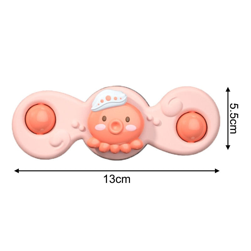 Montessori Baby Bath Toys For Boy Children Bathing Sucker Spinner Suction Cup Toy For Kids Funny Child Rattles Teether