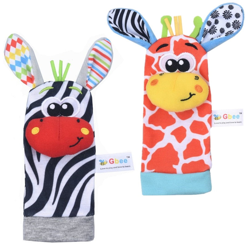 Baby Toys 0 6 12 Months Cute Stuffed Animals Baby Rattle Socks Wrist Baby Rattles Newborn Toys Make Sounds Games For Babies