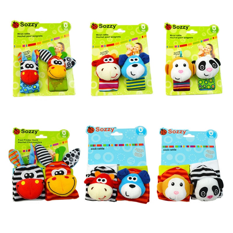 Baby Toys 0 6 12 Months Cute Stuffed Animals Baby Rattle Socks Wrist Baby Rattles Newborn Toys Make Sounds Games For Babies