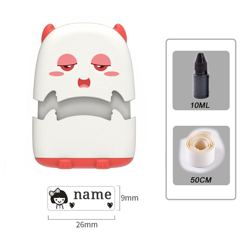 Baby Name Stamp Custom-made DIY Gift for Children Seal Student Clothes Chapter Not Easy to Fade Security Cute Monsters Toy