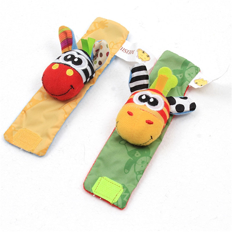 Baby Toys 0 6 12 Months Cute Stuffed Animals Baby Rattle Socks Wrist Baby Rattles Newborn Toys Make Sounds Games For Babies