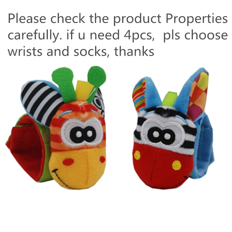 Infant Baby Kids Socks rattle toys Wrist Rattle and Foot Socks 0~24 Months 20% off