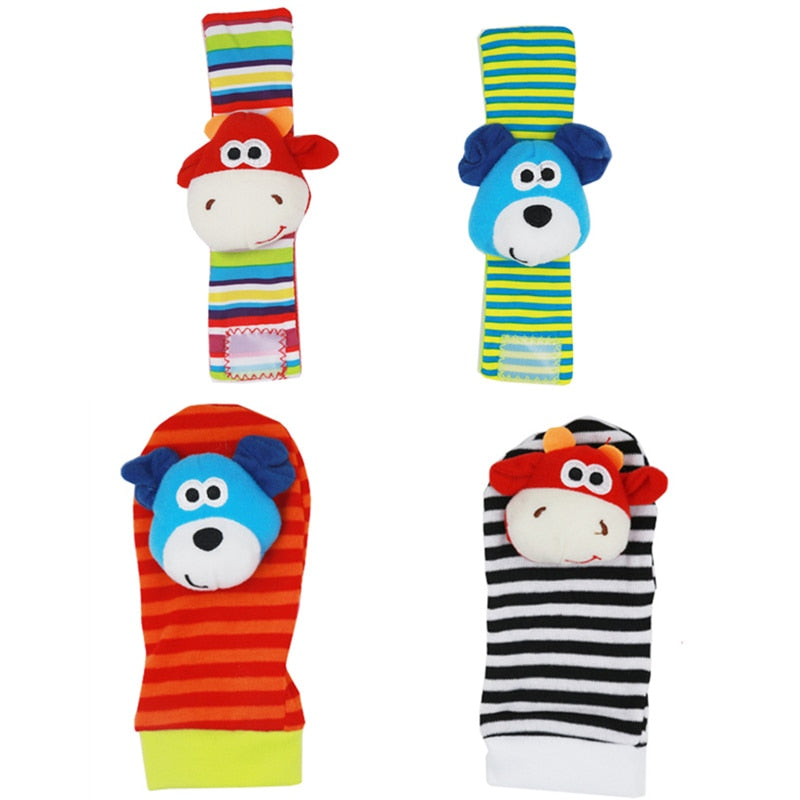 Infant Baby Kids Socks rattle toys Wrist Rattle and Foot Socks 0~24 Months 20% off