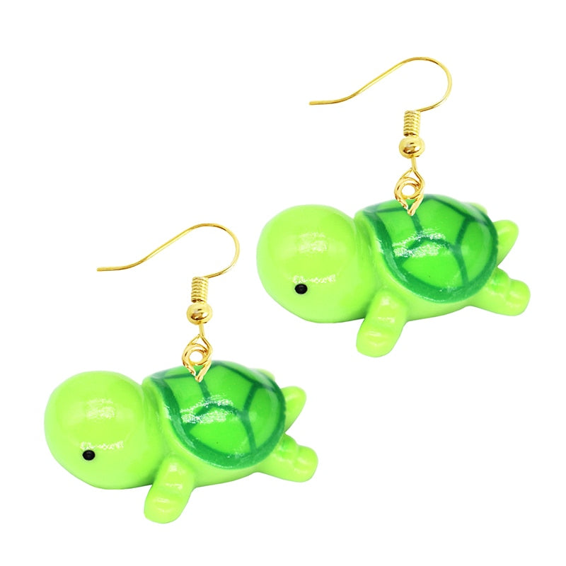 Women Earring Resin Drop Funny Custom Cute Girls Gift Eardrop Kids Animal Duck Frog Rabbit Owl Cub Gummy Flamingo