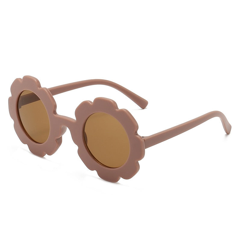 New Sun Flower Round Cute kids sunglasses UV400 for Boy girls toddler Lovely baby sun glasses Children Oculos de sol