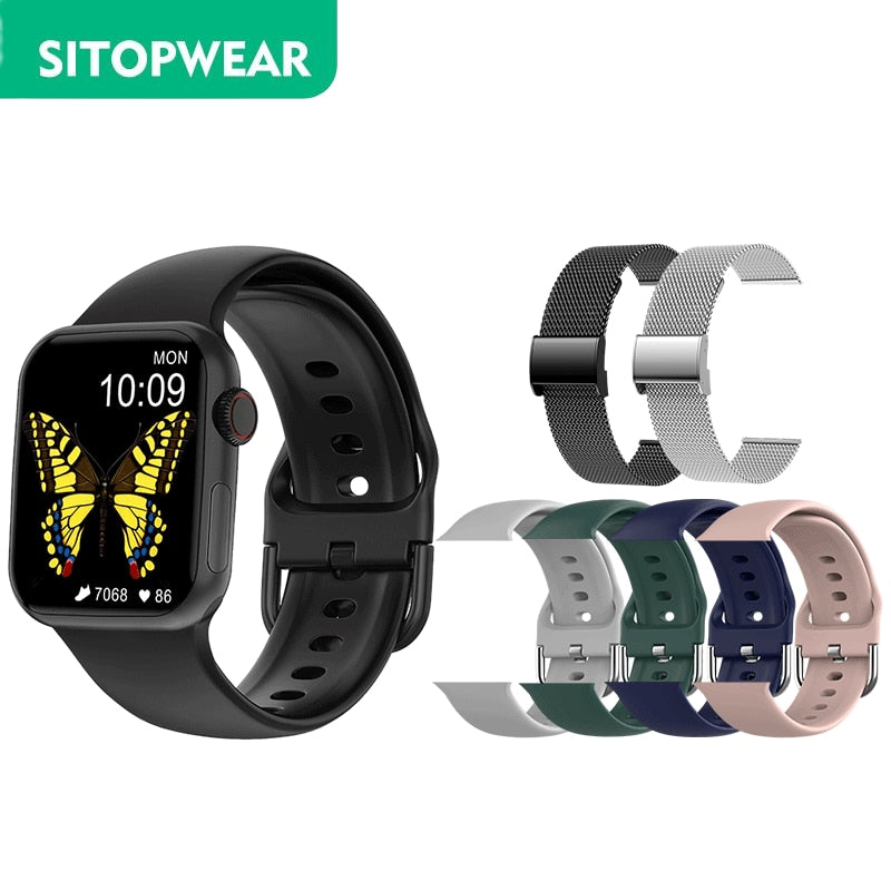 SitopWear Smart Watch 2022 Wireless Charging Smartwatch Bluetooth Calls Watches Men Women Fitness Bracelet Custom Watch Face