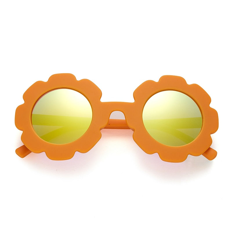 New Sun Flower Round Cute kids sunglasses UV400 for Boy girls toddler Lovely baby sun glasses Children Oculos de sol