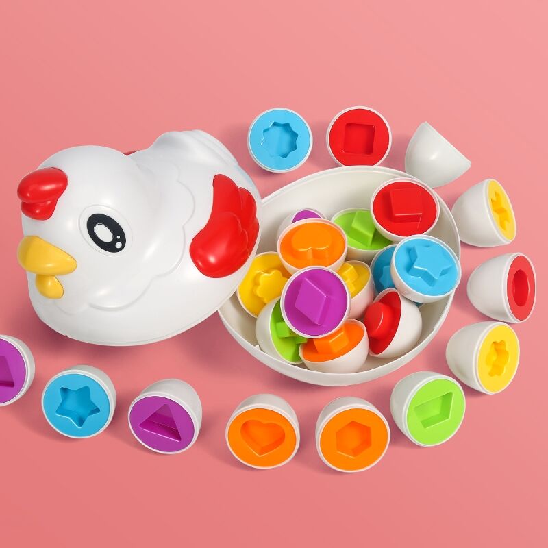 Baby Learning Educational Toy Smart Egg Toy Games Shape Matching Sorters Toys Montessori Eggs Toys For Kids Children 2 3 4 Years