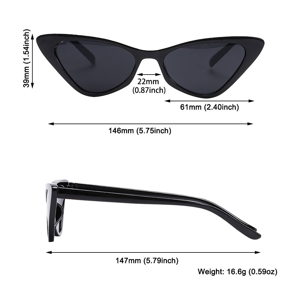 2022 New Vintage Cat Eye Sunglasses Small Frame Retro Sunglasses UV400 Protection Eyewear Fashion Trendy Streetwear Eyewear