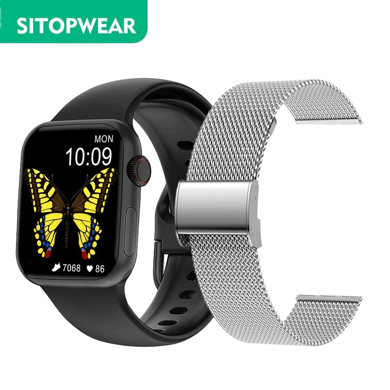 SitopWear Smart Watch 2022 Wireless Charging Smartwatch Bluetooth Calls Watches Men Women Fitness Bracelet Custom Watch Face