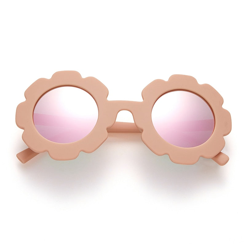 New Sun Flower Round Cute kids sunglasses UV400 for Boy girls toddler Lovely baby sun glasses Children Oculos de sol