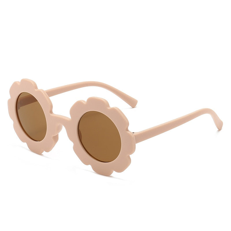 New Sun Flower Round Cute kids sunglasses UV400 for Boy girls toddler Lovely baby sun glasses Children Oculos de sol