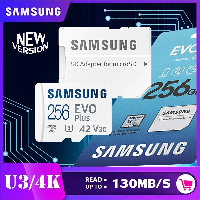 SAMSUNG Original Micro SD 32GB 64GB Memori Memory Card C10 TF MicroSD Cards SDXC 128GB 256GB 512GB U3 4K For Phone Drone Camera