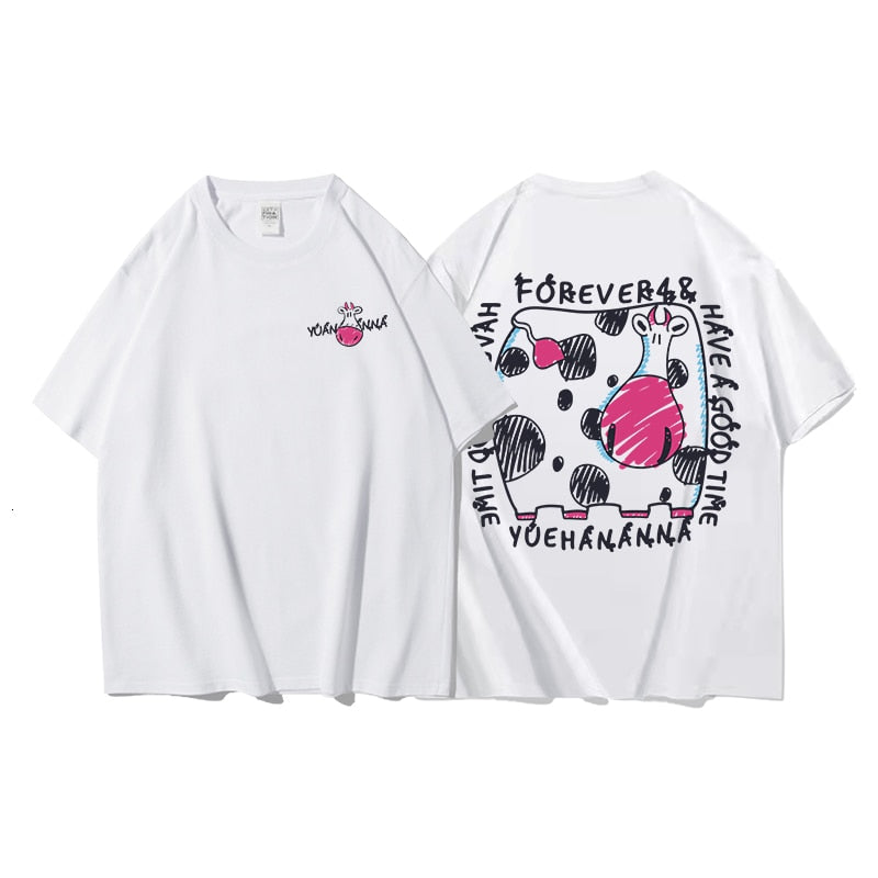 Privathinker Cat Cartoon Graphic Men Tshirt Casual Baggy Short Sleeve T-shirt Japanese Style Oversized T Shirt Men&#39;s Clothing