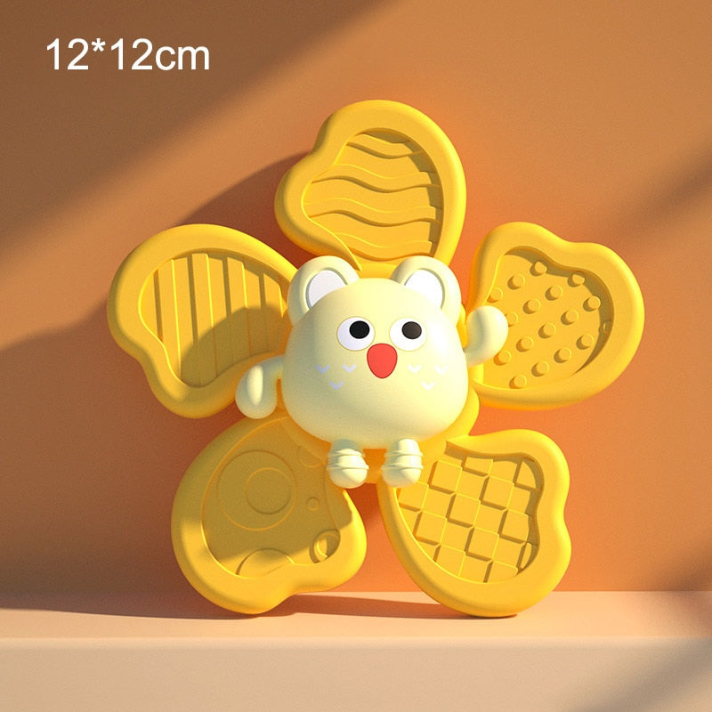 Montessori Baby Bath Toys For Boy Children Bathing Sucker Spinner Suction Cup Toy For Kids Funny Child Rattles Teether